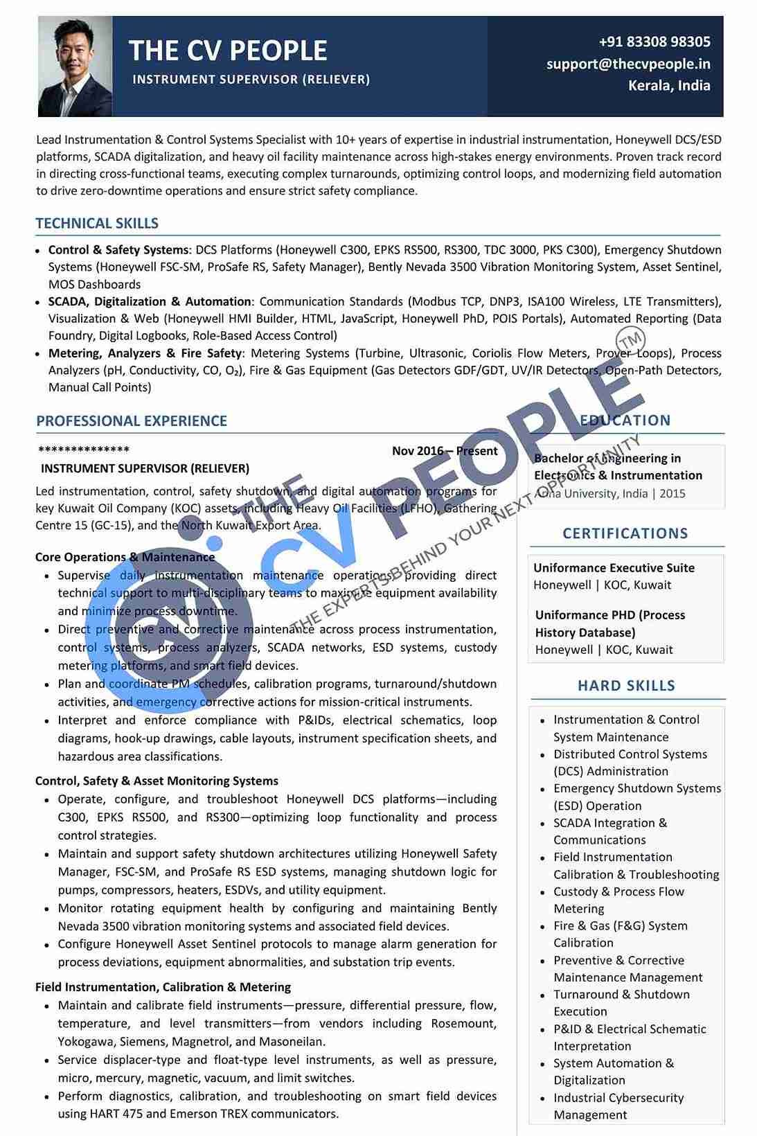 Expat Gulf Middle East international CV global career presentation sample